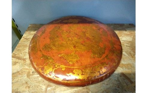 COUSSIN GALETTE CUIR LAQUÉ