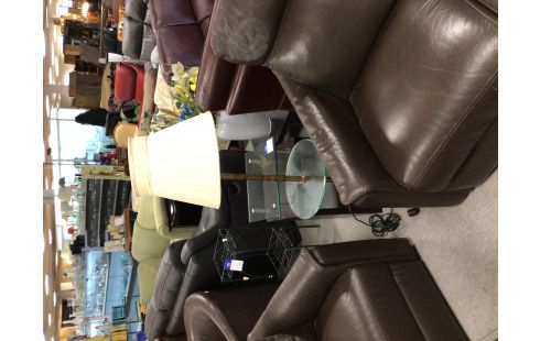 LAMPE DE SALON VERRE EFFET CUIVRE