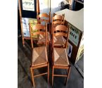 CHAISE BOIS ET PAILLE LE LOT DE 4