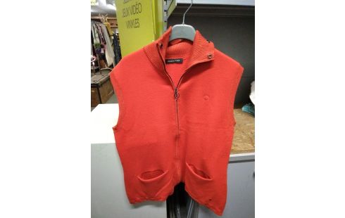 GILET SANS MANCHE ROUGE CHRISTINE LAURE