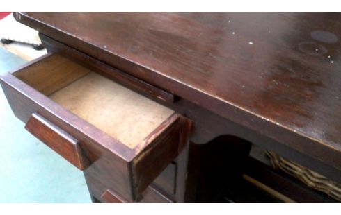 BUREAU CHENE ANCIEN 4 TIROIRS