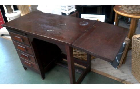 BUREAU CHENE ANCIEN 4 TIROIRS