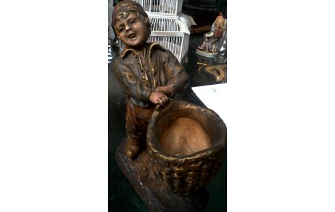 STATUE PLATRE ENFANT MET, , BANETTE