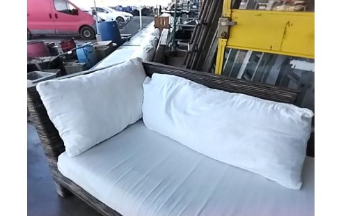 BANQUETTE BAMBOU 3 PLACES COUSSINS