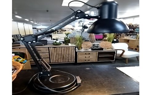 LAMPE DE BUREAU Articulée noire metal