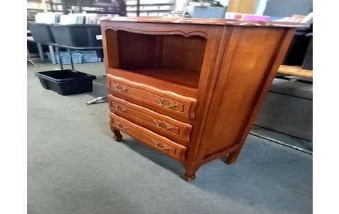 MEUBLE D'APPOINT Merisier style lxv 3 tiroirs 1 niche