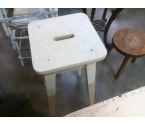 TABOURET HAUT BLANC BOIS