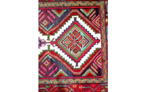 LÄUFER PERSIANER DUNKELROT GEOMETR.