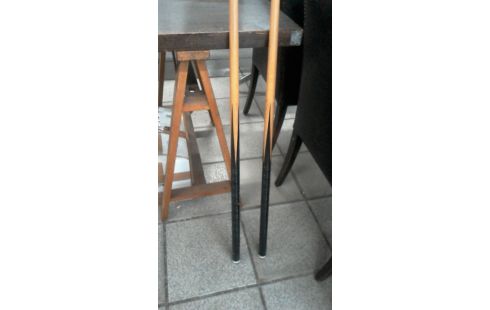 LA PAIRE QUEUES DE BILLARD    NOIRES