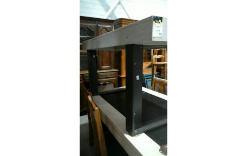 TABLE DE SALLE A MANGER GRISE PIEDS NOIR