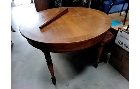 TABLE RONDE +2 ALLONGES ET PIED CENTRAL
