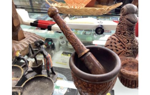 PILON ET MORTIER BOIS EXOTIQUE