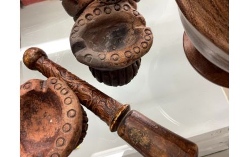 PILON ET MORTIER BOIS EXOTIQUE