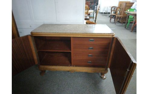 MEUBLE BAS 2 PORTES MARBRE BEIGE