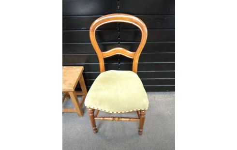 CHAISE LOUIS PHILIPPE ASSISE VERTE