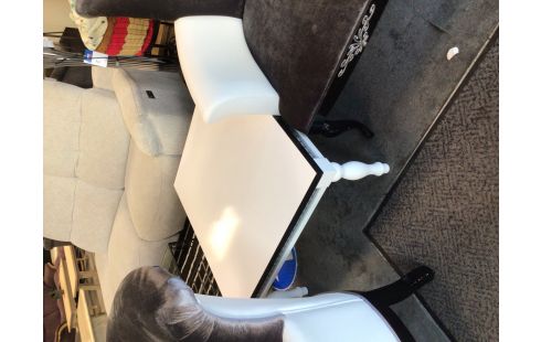 TABLE BASSE BLANCHE CARRE