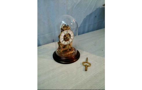 KUPPELUHR <DU CHATEAU> HOLZ GLAS MECHANISCH