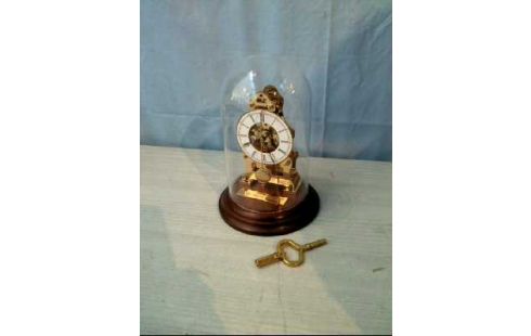 KUPPELUHR <DU CHATEAU> HOLZ GLAS MECHANISCH