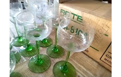 VERRES PIEDS VERT X7