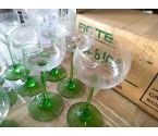 VERRES PIEDS VERT X7