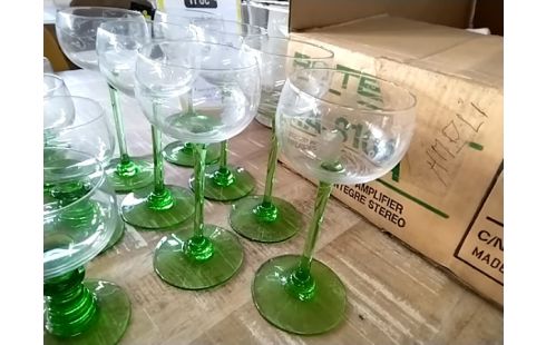 VERRES PIEDS VERT X7