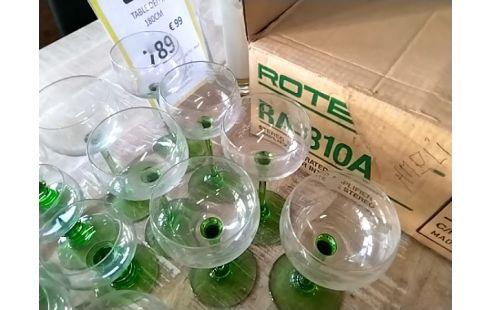 VERRES PIEDS VERT X7