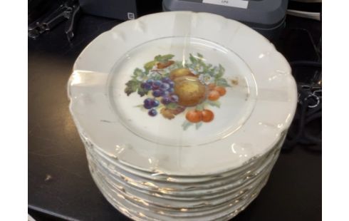 ASSIETTE DESSERT FRUITS X12