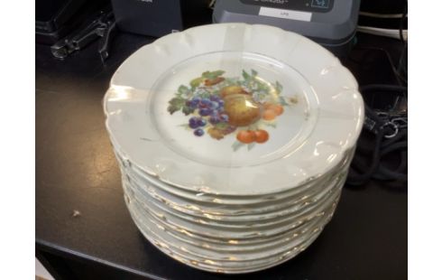 ASSIETTE DESSERT FRUITS X12