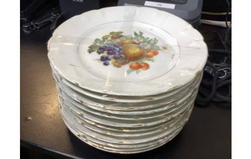 ASSIETTE DESSERT FRUITS X12