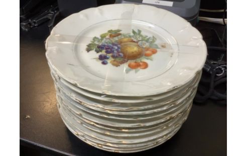 ASSIETTE DESSERT FRUITS X12