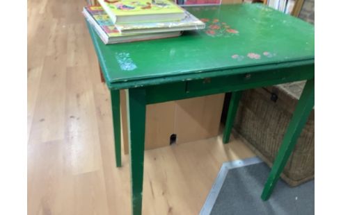 TABLE VERTE 1 TIROIR