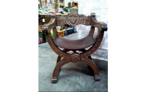 SCHERENSTUHL HOLZ/LED. VERZ. RITTER/WAPPEN