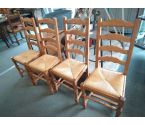 4 CHAISES HETRE PAILLE