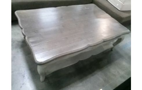 TABLE BASSE ST CERUSE GM BOIS AVEC 2 PLATEAUX TRAVERSANTS