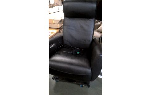 SILLÓN RELAX ELÉCTRICO NEGRO CUERO