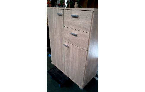 KISTE 1, , HOLZ LOOK 2 TÜREN / 2 SCHUBLADEN