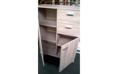 KISTE 1, , HOLZ LOOK 2 TÜREN / 2 SCHUBLADEN