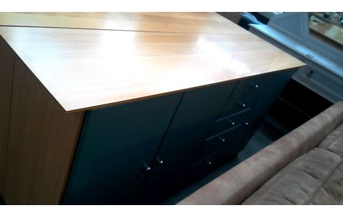 ARMOIRE, , BOIS LOOK VERTE 3 PORTES 5 TIROIRS L UNITE