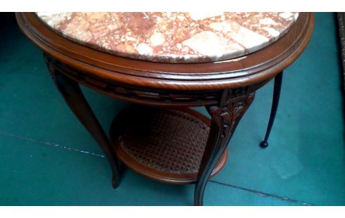 ANRICHTE 1 OVAL AUS CARRARA MARMORSTEIN STIL LUDWIG XVI