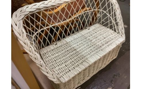 BANC COFFRE ENFANT EN ROTIN