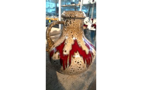 AMPHORE VINTAGE BEIGE MET ROUGE
