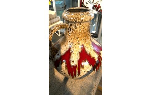 AMPHORE VINTAGE BEIGE MET ROUGE
