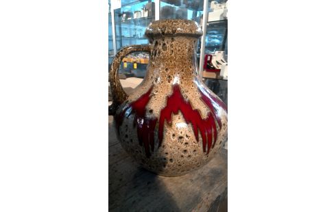 AMPHORE VINTAGE BEIGE MET ROUGE