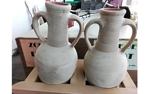 PAIRE DE AMPHORE + SUPPORT