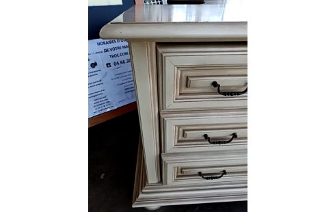 COMMODE MODERNE CÉRUSÉ CRÈME