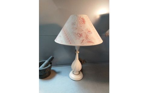 LAMPE PIED BEIGE