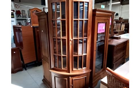 VITRINE BIBLIOTHEQUE D'ANGLE + CLEFS