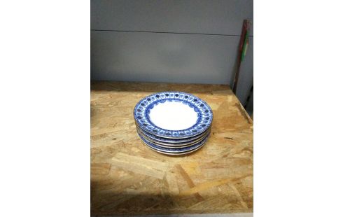 ASSIETTE A DESSERT PORCELAINE LOMONOSOV LOT DE 6