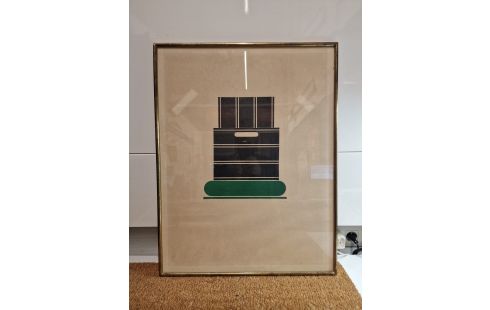 LITHOGRAPHIE SOUS VERRE TITRÉE ET NUMÉROTÉE