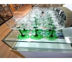 VERRES PIEDS VERTS LOT DE 6